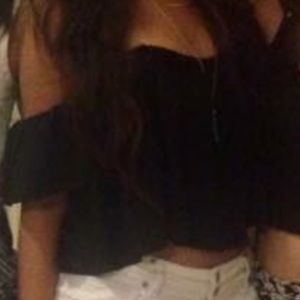 Black and white crop re:named tops